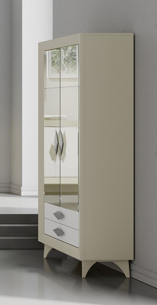 Витрина Cloe 2025 Vainilla/Blanco Disemobel