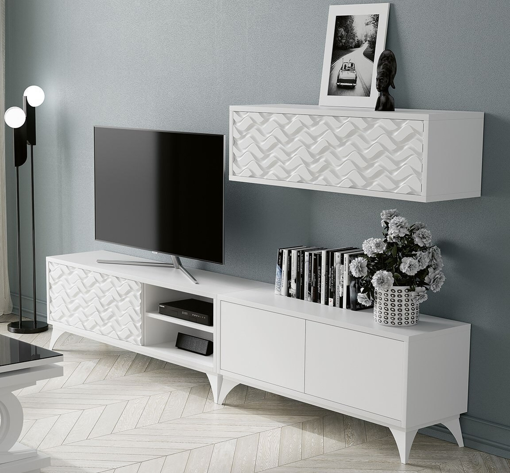 Тумба ТВ Nora 3018.4 Blanco Disemobel