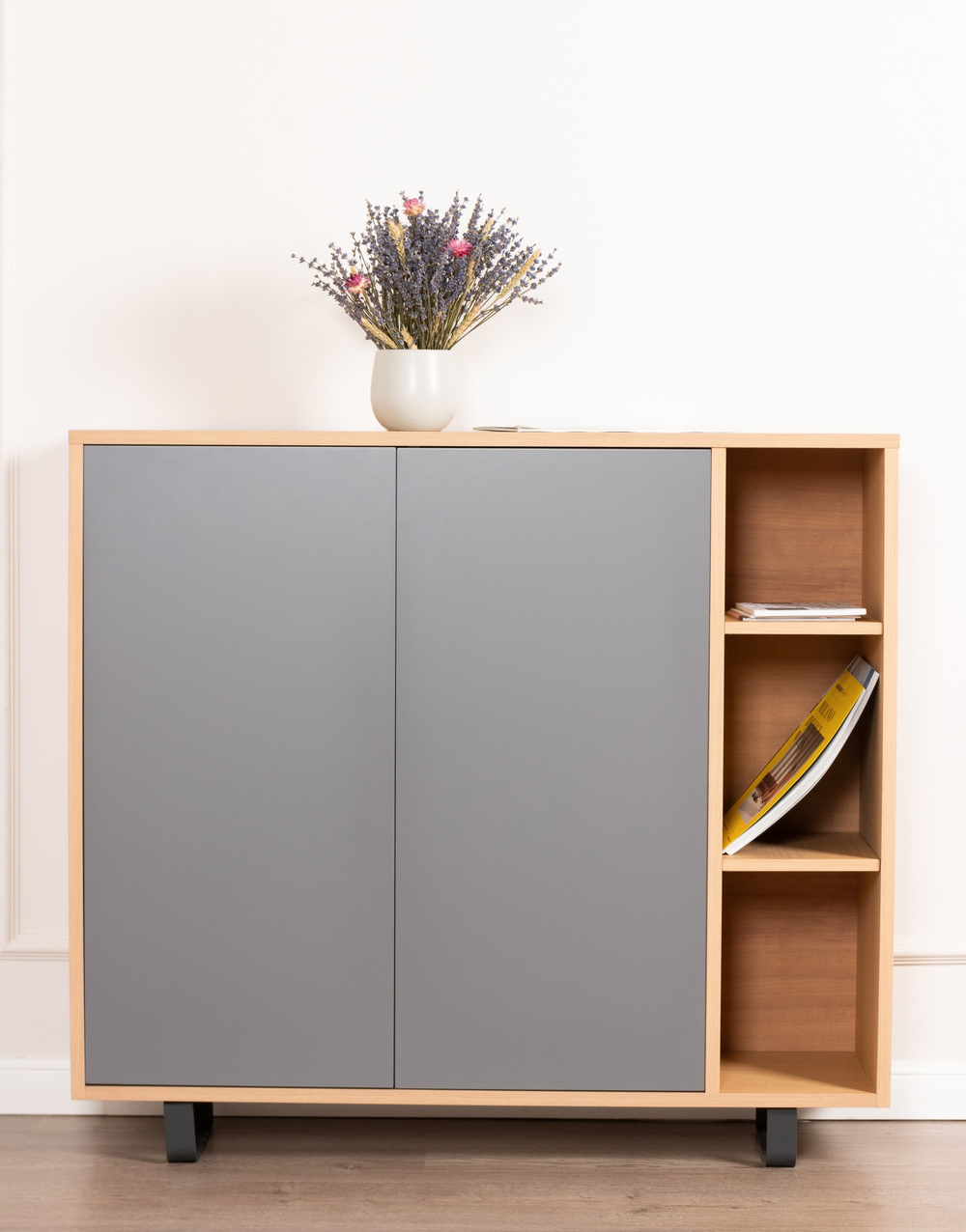 Обувница узкая Kendra 4056 Nordico/Plomo Disemobel